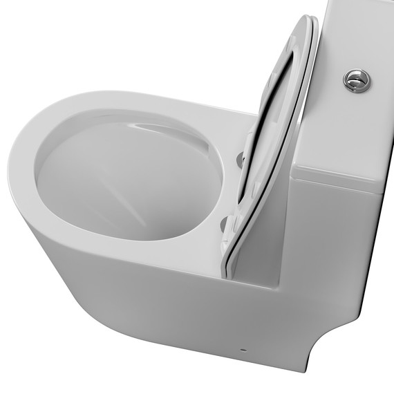 Унитаз-моноблок безободковый Grossman Classic GR-4487SQ с тонкой крышкой микролифт (система смыва Торнадо) фото 6