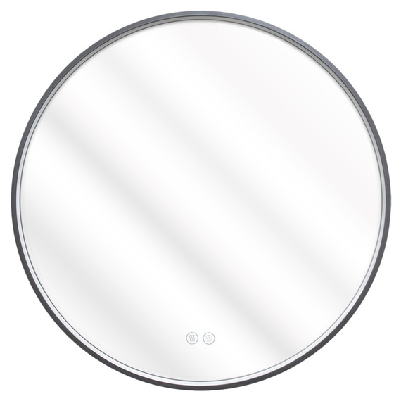 Зеркало Azario Димион 60 см АZ-LED010525 (подсветка, подогрев и сенсорный выключатель) серый матовый фото 