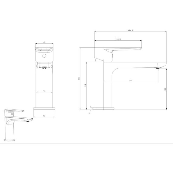 Смеситель для раковины Allen Brau Eclipse 2.0 5.E1A01-00 фото 16