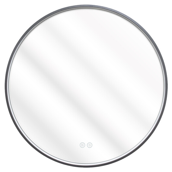 Зеркало Azario Димион 60 см АZ-LED010525 (подсветка, подогрев и сенсорный выключатель) серый матовый фото 