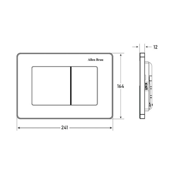 Кнопка смыва Allen Brau Infinity 9.20006.GR, графит фото 2