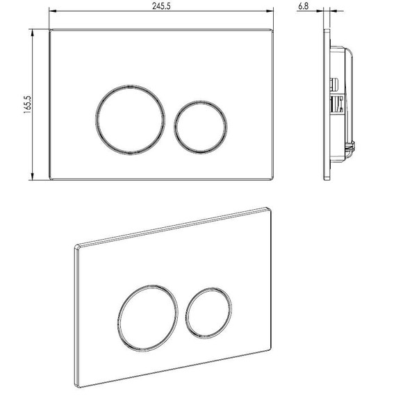 Кнопка смыва Allen Brau Priority 4.0 9.20007.BN, никель брашированный фото 2