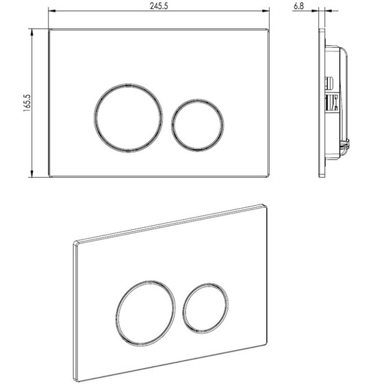 Кнопка смыва Allen Brau Priority 4.0 9.20007.GR, графит фото 2