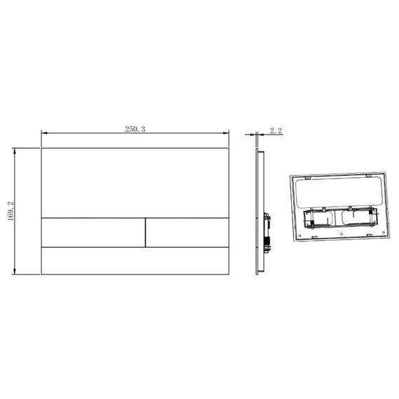 Кнопка смыва Allen Brau Infinity Slim 9.20008.31, чёрный фото 2