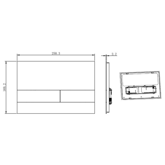 Кнопка смыва Allen Brau Infinity 9.20008.GR, графит фото 2