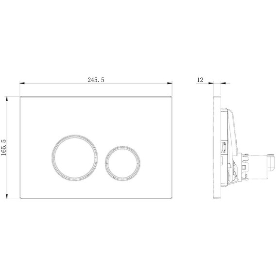 Кнопка смыва Allen Brau Priority 3.0 9.20A01.31, чёрный матовый фото 2