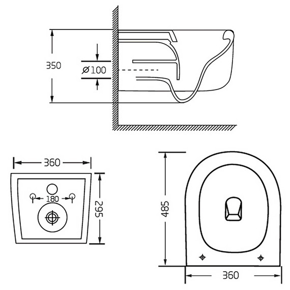 Унитаз подвесной безободковый Azario Serenata AZ-5101T-WHT с тонким быстросъемным сиденьем микролифт (Система смыва торнадо) фото 11