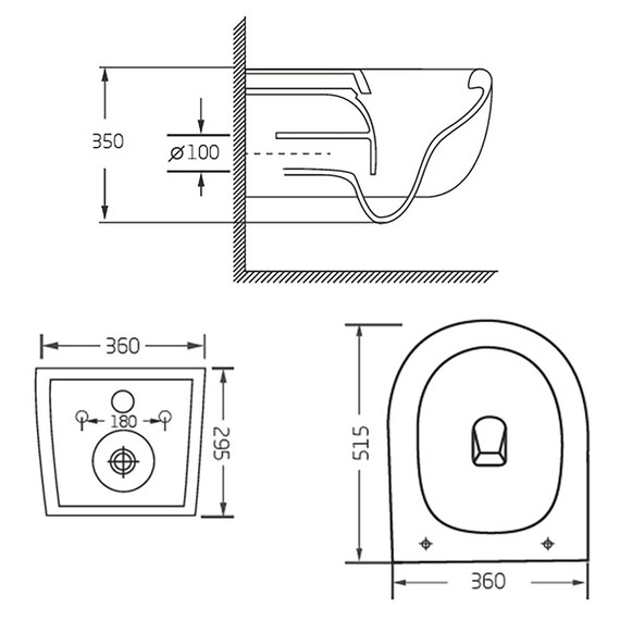Унитаз подвесной безободковый Azario Nata AZ-5102T-WHT с тонким быстросъемным сиденьем микролифт (Система смыва торнадо) фото 13