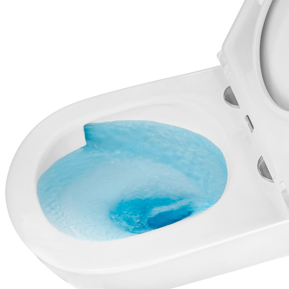 Унитаз подвесной безободковый Azario Nata AZ-5102T-WHT с тонким быстросъемным сиденьем микролифт (Система смыва торнадо) фото 10