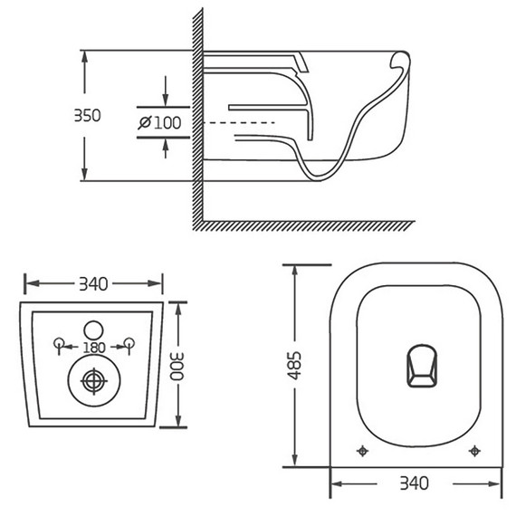 Унитаз подвесной безободковый Azario Bacio AZ-5103T-WHT с тонким быстросъемным сиденьем микролифт (Система смыва торнадо) фото 10
