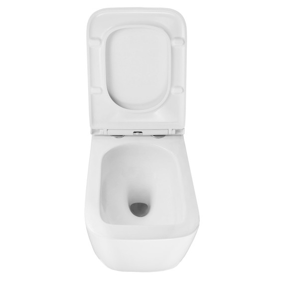 Унитаз подвесной безободковый Azario Vater AZ-5104T-WHT с тонким быстросъемным сиденьем микролифт (Система смыва торнадо) фото 6