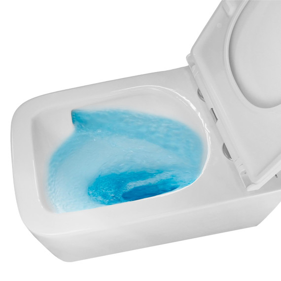 Унитаз подвесной безободковый Azario Vater AZ-5104T-WHT с тонким быстросъемным сиденьем микролифт (Система смыва торнадо) фото 8