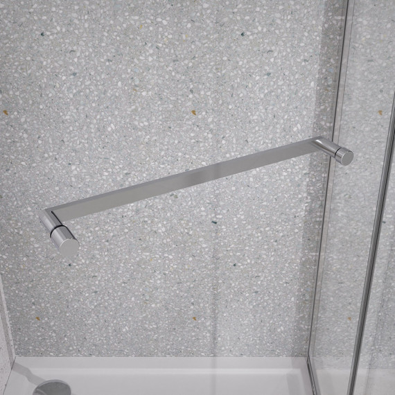 Душевое ограждение Azario Monako 100x100 см AZ-L47-100-MB-CL, чёрный матовый/прозрачное фото 7