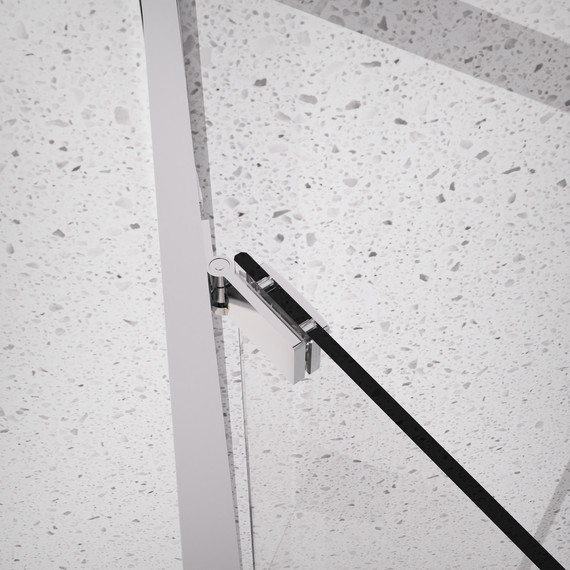 Душевое ограждение Azario Monako 90x90 см AZ-L47-90-MGR-CL, графит матовый/прозрачное фото 2