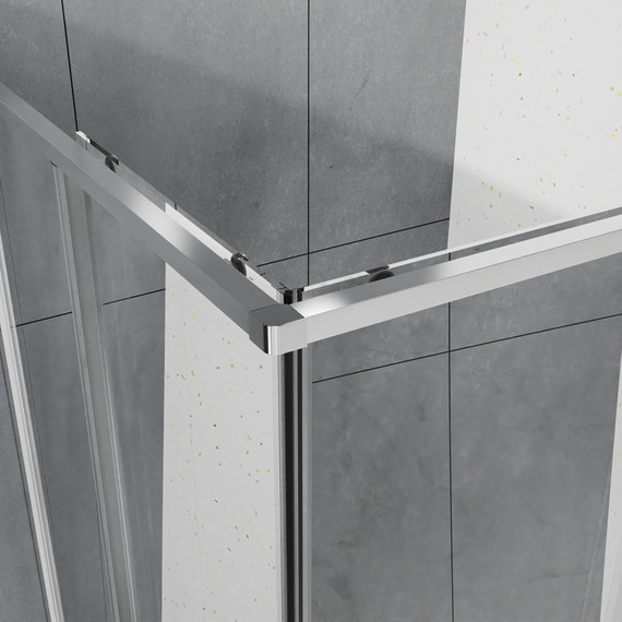 Душевое ограждение Azario SHANGHAI 100x100 см AZ-R43-100-MGR-CL, графит матовый/прозрачное фото 2