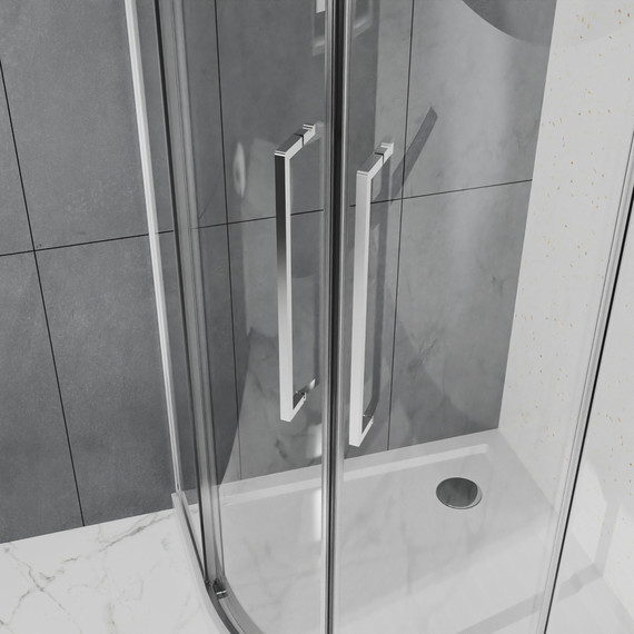 Душевое ограждение Azario SHANGHAI 100x100 см AZ-S43-100-MGR-CL, графит матовый/прозрачное фото 3