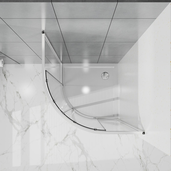 Душевое ограждение Azario SHANGHAI 90x90 см AZ-S43-90-MB-CL, чёрный матовый/прозрачное фото 3