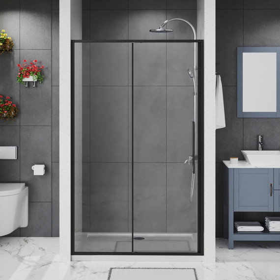 Душевая дверь Azario SHANGHAI 100 см AZ-Y43-100-MB-CL, чёрный матовый/прозрачное фото 7