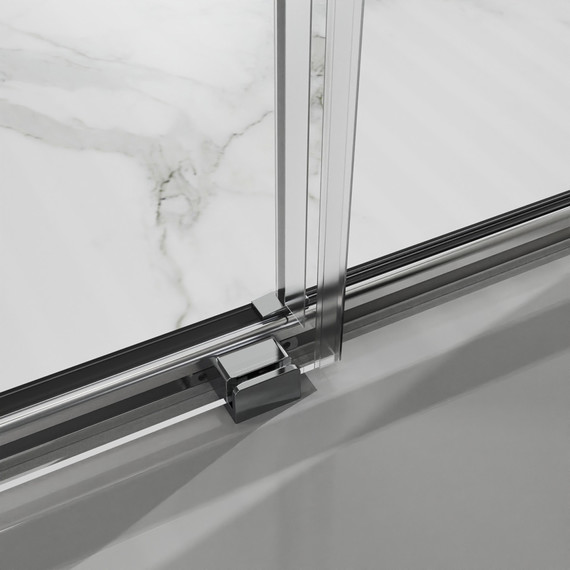 Душевая дверь Azario SHANGHAI 100 см AZ-Y43-100-MB-CL, чёрный матовый/прозрачное фото 3