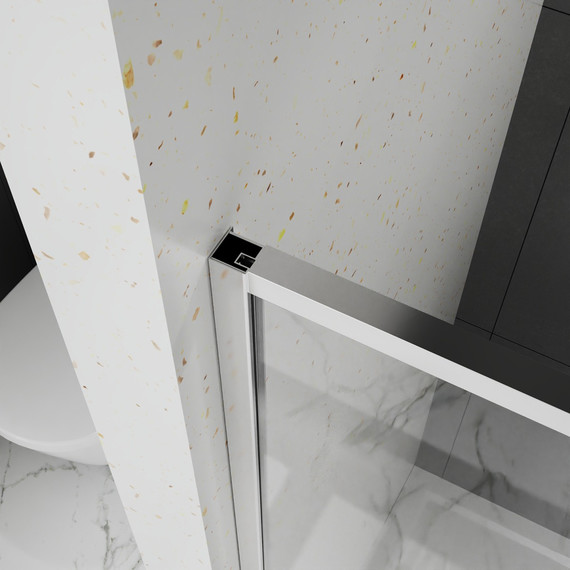 Душевая дверь Azario SHANGHAI 110 см AZ-Y43-110-MB-CL, чёрный матовый/прозрачное фото 2