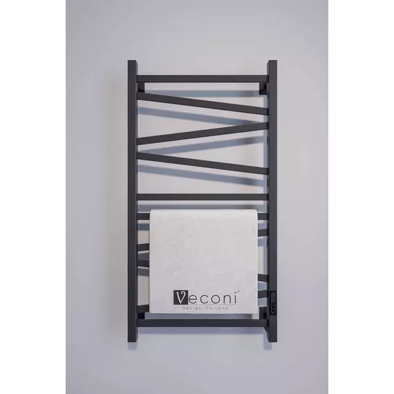 Полотенцесушитель электрический Veconi Barro-C П10 500x1000 мм B10050B-C, чёрный фото 2