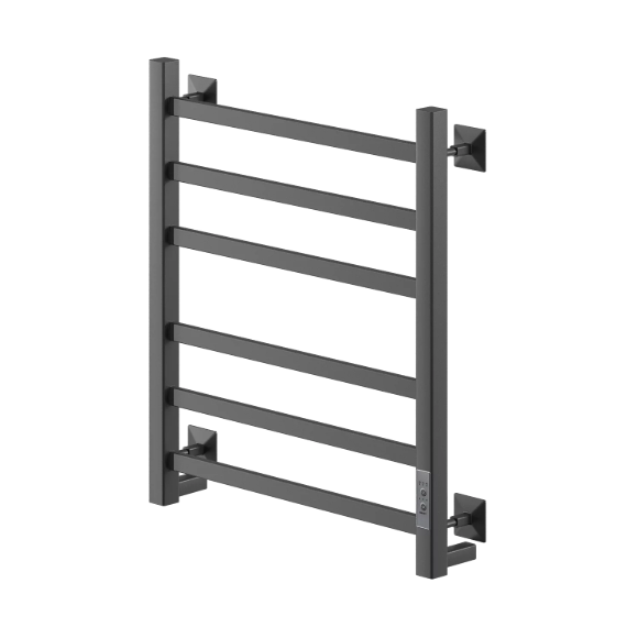 Полотенцесушитель электрический Veconi Barro-A П6 500x600 мм B6050B-A, чёрный фото 