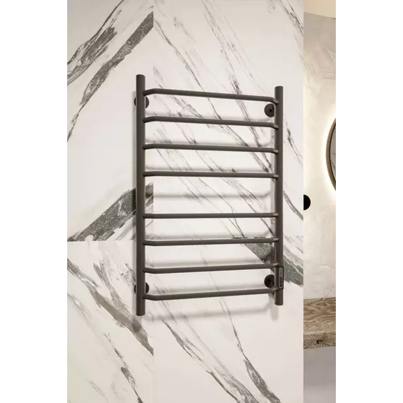 Полотенцесушитель электрический Veconi Cantu-A П8 500x800 мм C8050B-A, чёрный фото 2