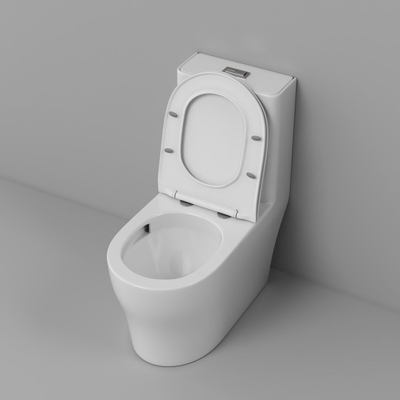 Унитаз-моноблок безободковый Grossman Classic GR-4488SQ с тонкой крышкой микролифт (система смыва Торнадо) фото 6