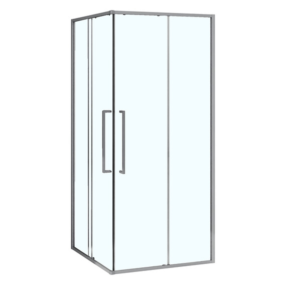 Душевое ограждение Azario SHANGHAI 100x100 см AZ-R43-100-MGR-CL, графит матовый/прозрачное фото 