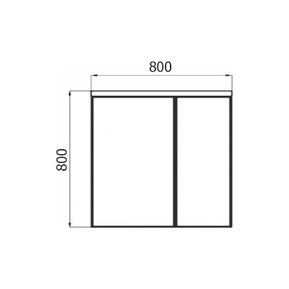 Зеркало шкаф Акватон Брук 80 см 1A200602BC010 фото 2