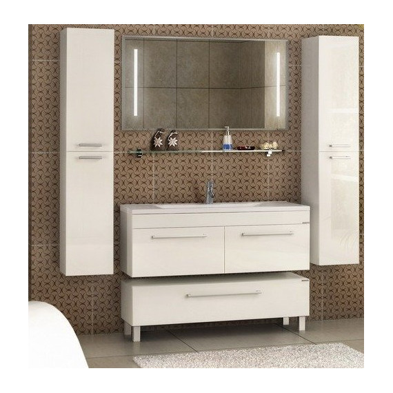 Тумба подвесная с раковиной Акватон Мадрид 100М см 1A1280K4MA010, белый фото 5