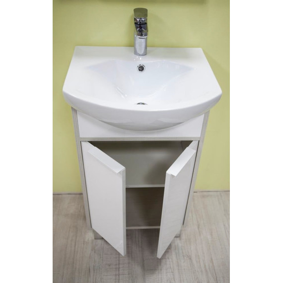 Тумба напольная с раковиной Акватон Рико 50 см 1A2124K1RIB90, белый/ясень фото 5