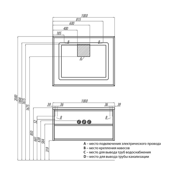 Зеркало Акватон Римини 100 см 1A136902RN010 - 2 Зеркало Акватон Римини 100 см 1A136902RN010 фото 2