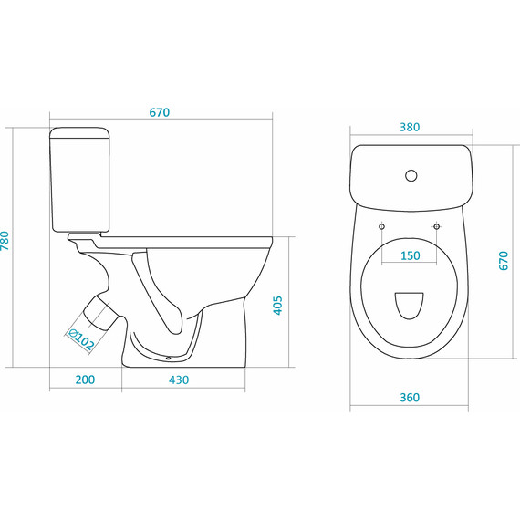Унитаз-компакт Santek Бореаль 1.WH30.2.143 с крышкой дюропласт фото 3