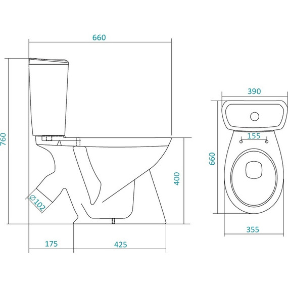Унитаз-компакт Santek Бриз 1.WH30.2.138 с крышкой дюропласт - 3 Унитаз-компакт Santek Бриз 1.WH30.2.138 с крышкой дюропласт фото 3