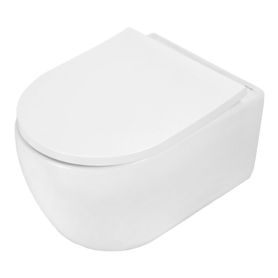 Унитаз подвесной безободковый Azario Rime AZ-1683WHD с быстросъемным сиденьем микролифт (система смыва Торнадо) фото 2