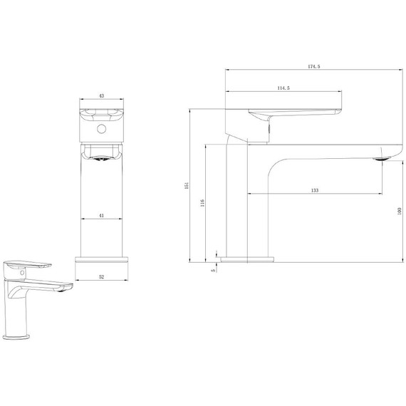 Смеситель для раковины Allen Brau Eclipse 2.0 5.E1A01-31, чёрный матовый фото 2