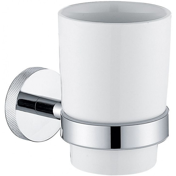 Стакан для зубных щеток Allen Brau Priority 6.31002-00, цвет белый/хром фото 