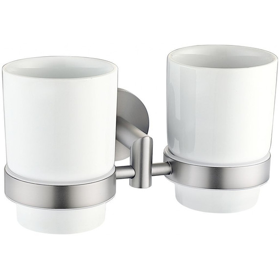 Стакан двойной Allen Brau Priority 6.31003-BN, цвет белый/никель браш фото 