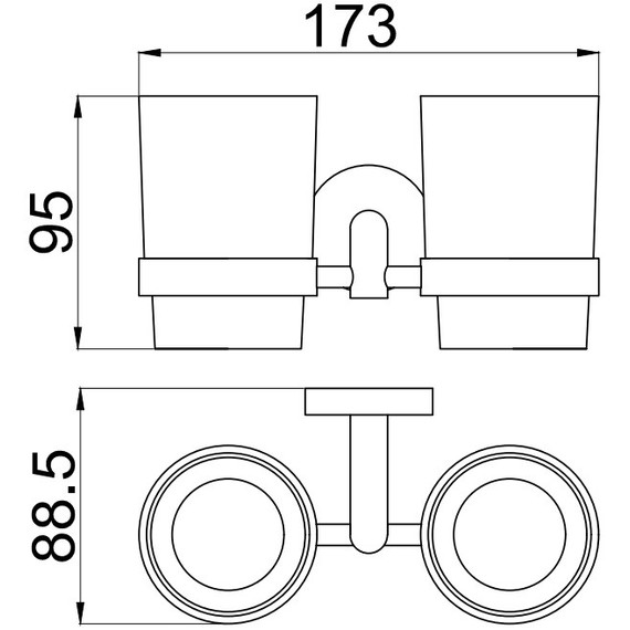 Стакан двойной Allen Brau Priority 6.31003-BN, цвет белый/никель браш фото 2