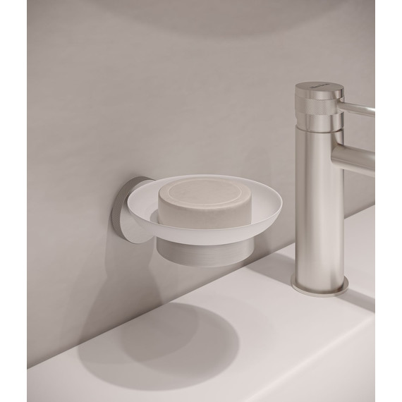 Мыльница Allen Brau Priority 6.31005-BN, цвет белый/никель браш фото 2