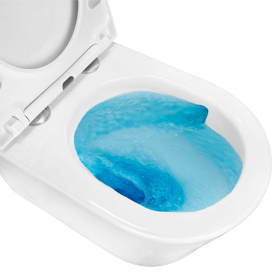 Унитаз подвесной безободковый Azario Velo AZ-1273WHD с быстросъемным сиденьем микролифт (система смыва Торнадо) фото 7