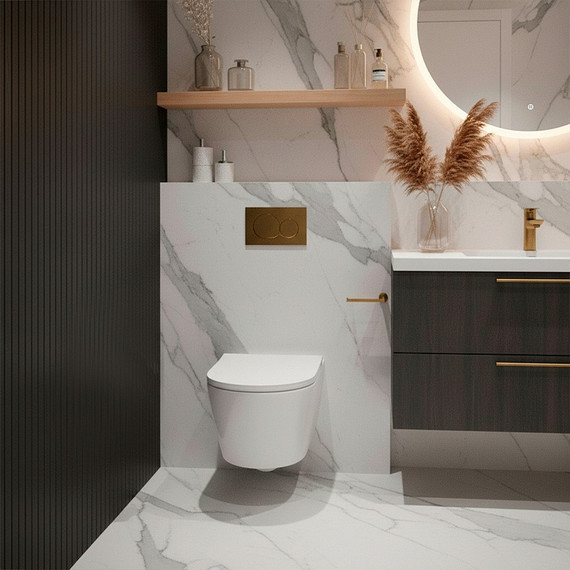 Унитаз подвесной безободковый Azario Velo AZ-1273WHD с быстросъемным сиденьем микролифт (система смыва Торнадо) фото 9