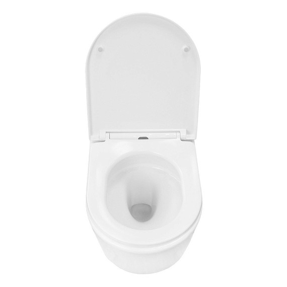 Унитаз подвесной безободковый Azario Velo AZ-1273WHD с быстросъемным сиденьем микролифт (система смыва Торнадо) фото 4