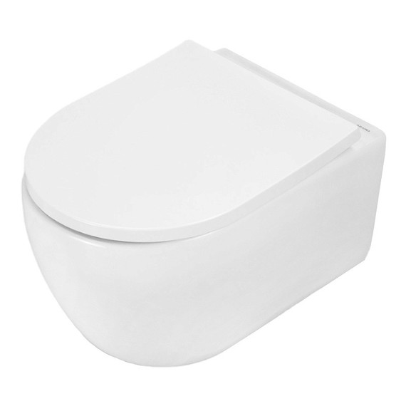 Унитаз подвесной безободковый Azario Rime AZ-1683WHD с быстросъемным сиденьем микролифт (система смыва Торнадо) фото 2