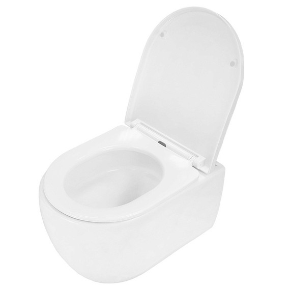 Унитаз подвесной безободковый Azario Rime AZ-1683WHD с быстросъемным сиденьем микролифт (система смыва Торнадо) фото 3
