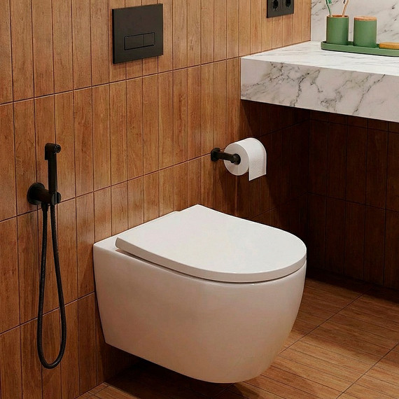 Унитаз подвесной безободковый Azario Rime AZ-1683WHD с быстросъемным сиденьем микролифт (система смыва Торнадо) фото 9