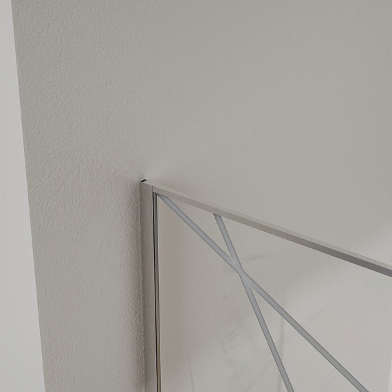 Душевая перегородка Azario Walk-in 110 см AZ-271-110-MGR-CGP (стекло 8 мм) графит матовый/узор фото 4