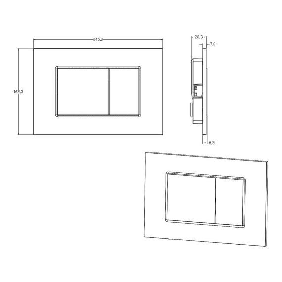 Кнопка смыва Azario NEW-TS AZ-ABS-001-CH фото 3