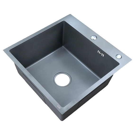 Кухонная мойка Azario Nicole AZG5050H (сифон, дозатор и коландер в комплекте) серый соты фото 